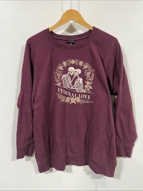 Torrid Maroon "Eternal Love" Graphic Crewneck Sweater